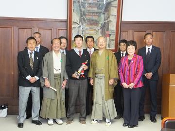 桐生祥秀選手の京都市スポーツ特別大賞表彰式