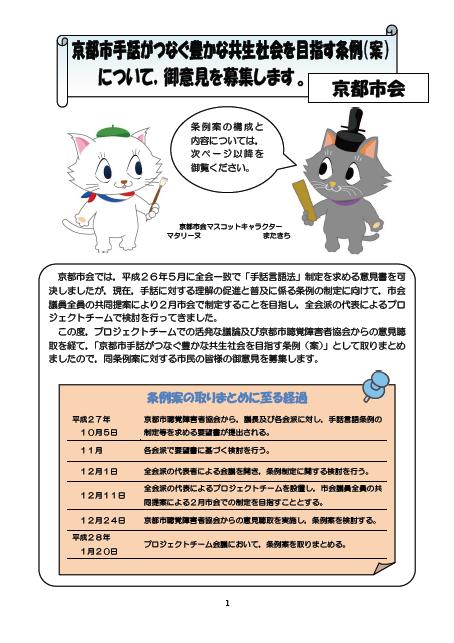 意見募集パンフレット表紙