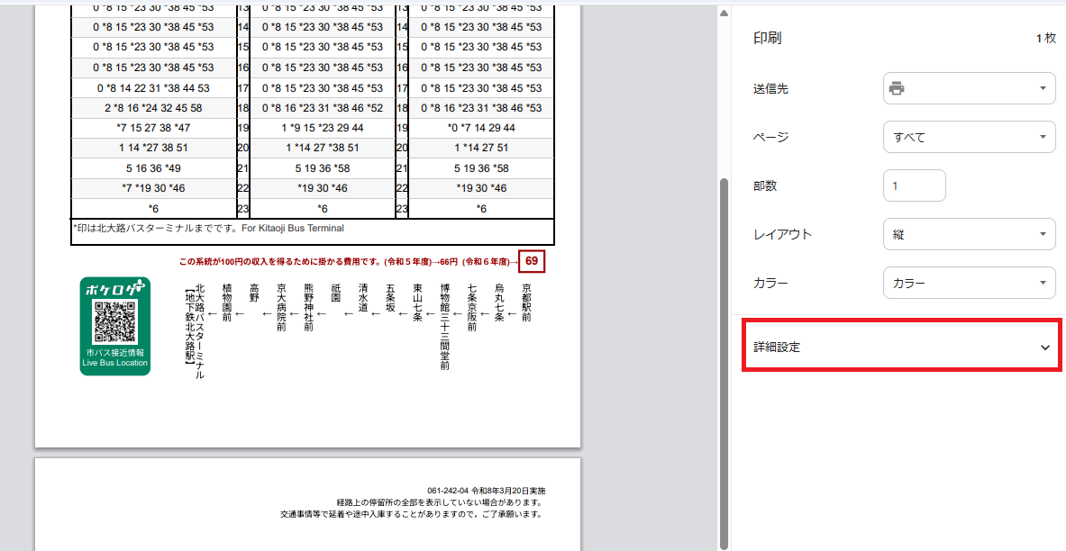 １ページに収まらない