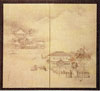 「京都名所四季図」から集書院と京都中学(京都府総合資料館)