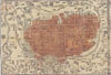 天明大火焼失範囲を示す瓦版（京都市歴史資料館）