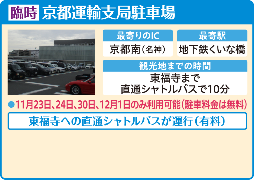 臨時 京都運輸支局駐車場