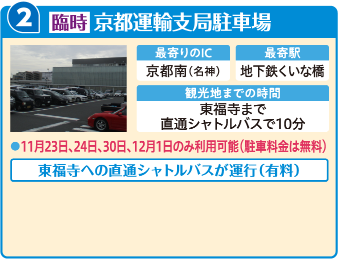 臨時 京都運輸支局駐車場